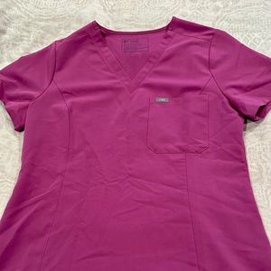 Figs Catarina/Jogger Scrub Set, Bright Fuchsia, L/XL